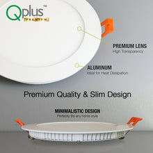 Load image into Gallery viewer, QPlus LED Recessed/Slim Airtight Pot Light, 6 Inch, 13W, 1050LM, 4CS(3000K/4000K/5000K/6500K/SWITCH), Beam Angle 140°, Dimmable, Energy Star Certified, ETL Listed, IC-Rated, Damp Location, 5 Year Warranty, White Trim
