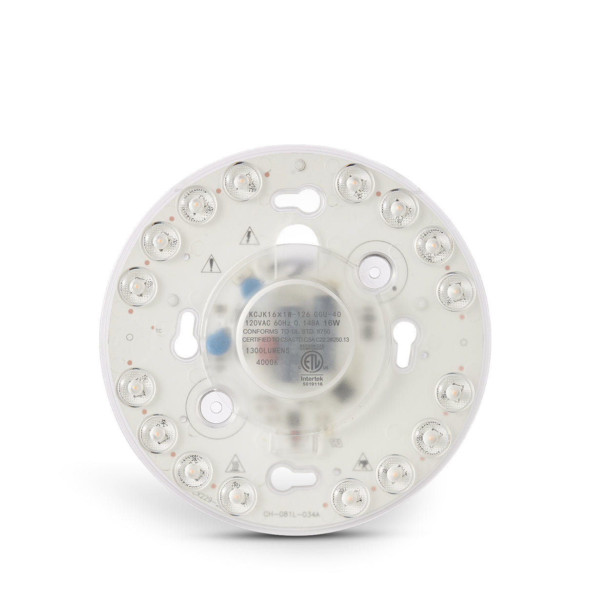 QPlus LED Circular Module Panel, Replacement Light, 5 Inch, 16W, 1300LM, 1CCT(3000K/4000K/5000K), Dimmable, Compatible with 9-11 Inch Flush Mount Lighting Fixtures, Energy Star Certified, ETL Listed, 5 Year Warranty