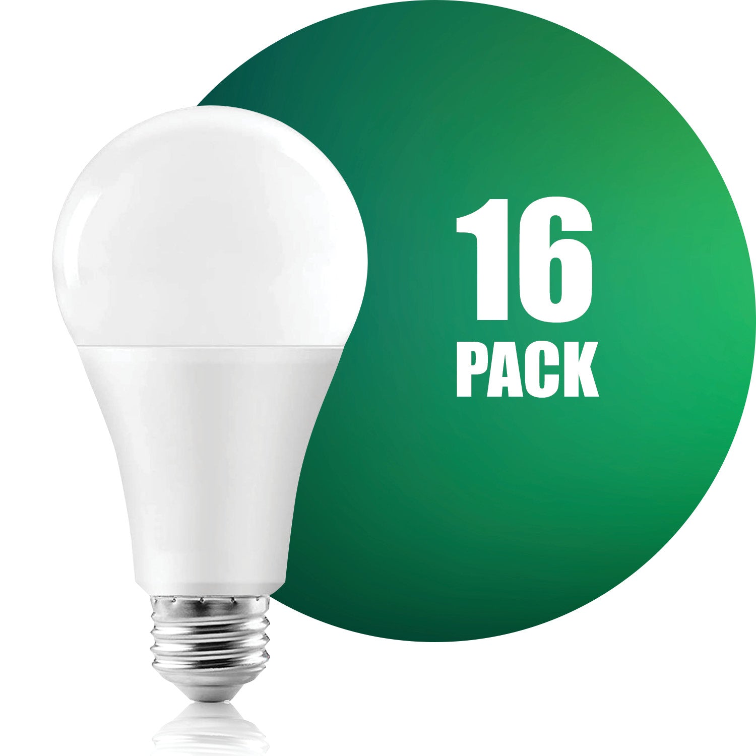 QPlus A21 LED Light Bulb, 16W, 1600LM, 1CCT(2700K), Dimmable, Energy S