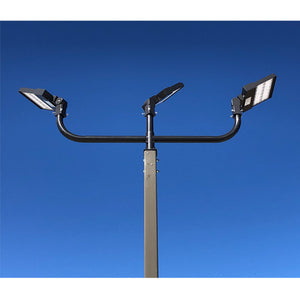 QPlus LED Parking Lot Shoebox Light Pole Fixture Daylight White 5000K