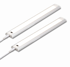 QPlus Hand Sweep Sensor Under Cabinet/Closet LED Lights with Power Adapter (Set of 2)