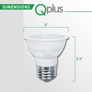 Ampoules LED QPlus PAR16 SIM COB, ampoules de plafond à col court ; 3 ans de garantie