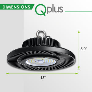 QPlus High Bay LED Light UFO 5000K 100W, 150W & 200 Watts - 100/277 Volts