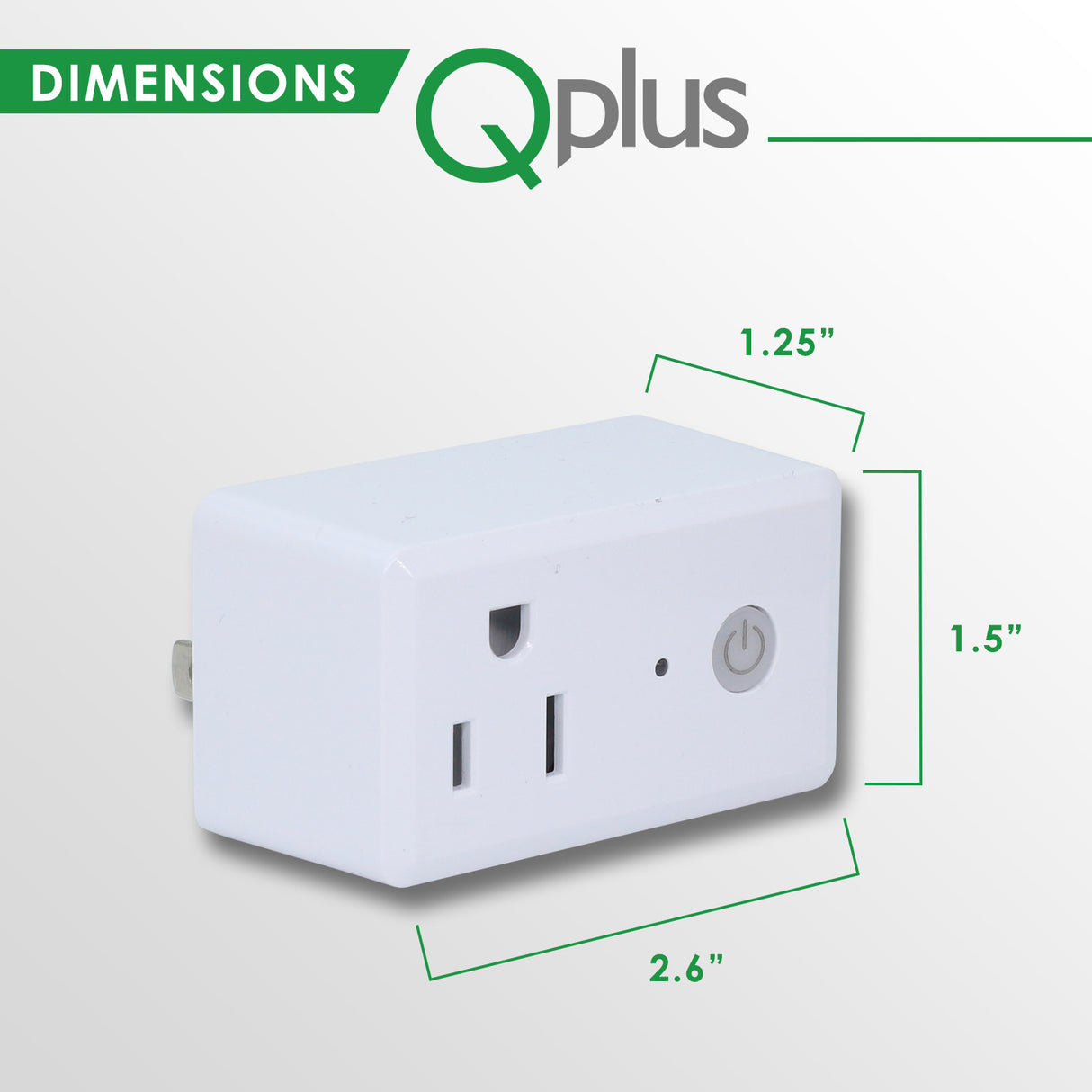 QPlus Smart Plug Socket (WiFi - No Hub) Alexa and Google Voice Control, App Control, Timer Function, FCC and cUL Certified