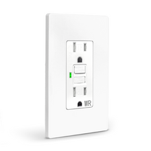 Load image into Gallery viewer, QPlus 15Amp Tamper &amp; Water Resistant GFCI Receptacle Outlet with LED Indicator 1875W - UL Listed