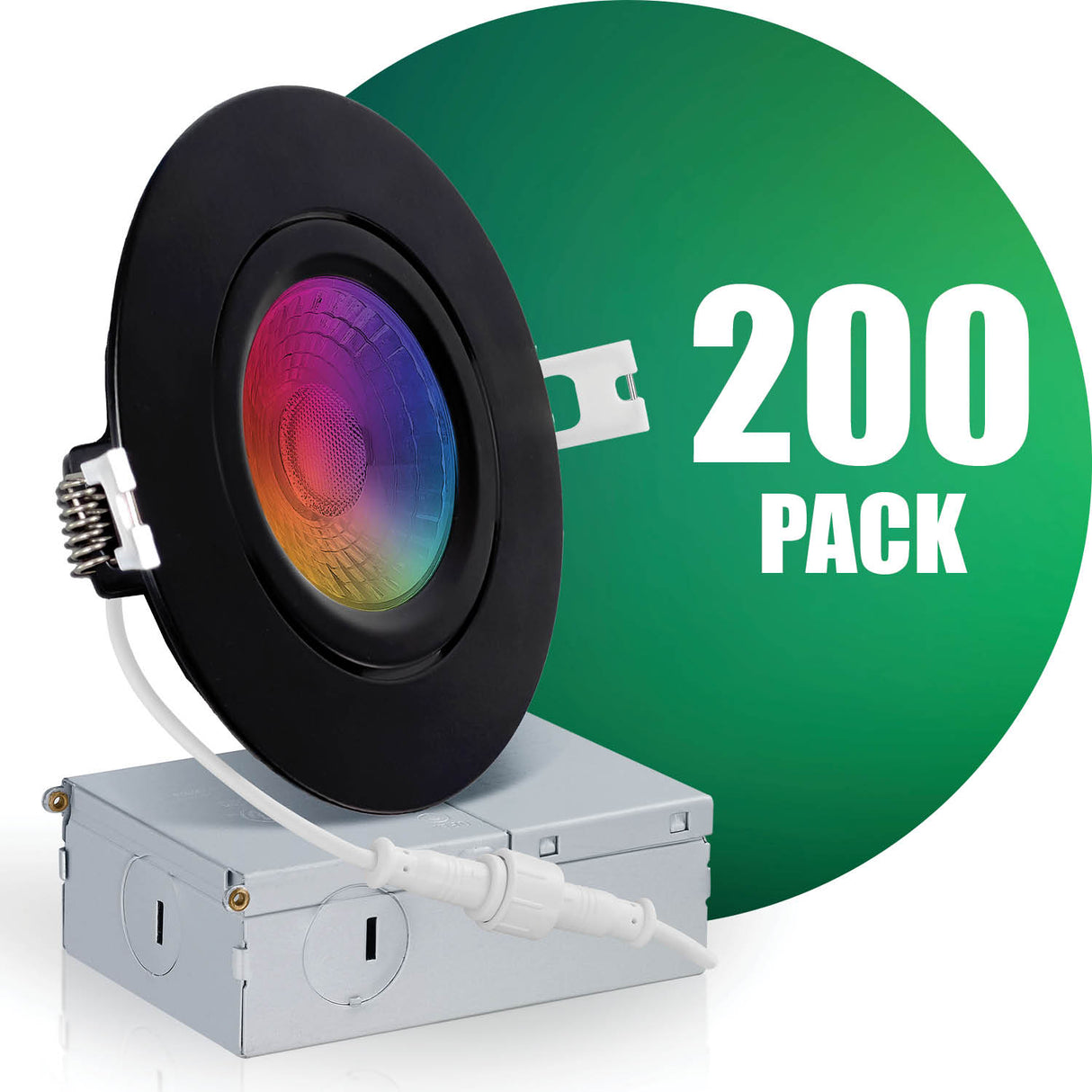 4 Inch Narrow Gap Smart Recessed LED Lighting, Gimbal, RGB 16 Million Colors & Tunable White (2700K-6500K), Wet Rated