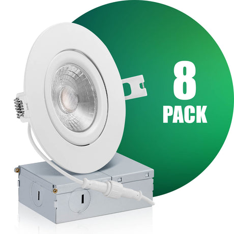 4 Inch Narrow Gap Recessed LED Lighting, Gimbal, Single CCT