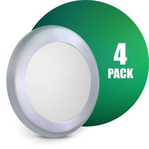 QPlus Plafonnier LED rond à intensité variable de 7,5 pouces, 15 W/1 050 lumens 