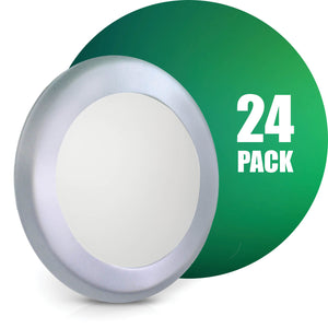 QPlus Plafonnier LED rond à intensité variable de 7,5 pouces, 15 W/1 050 lumens 