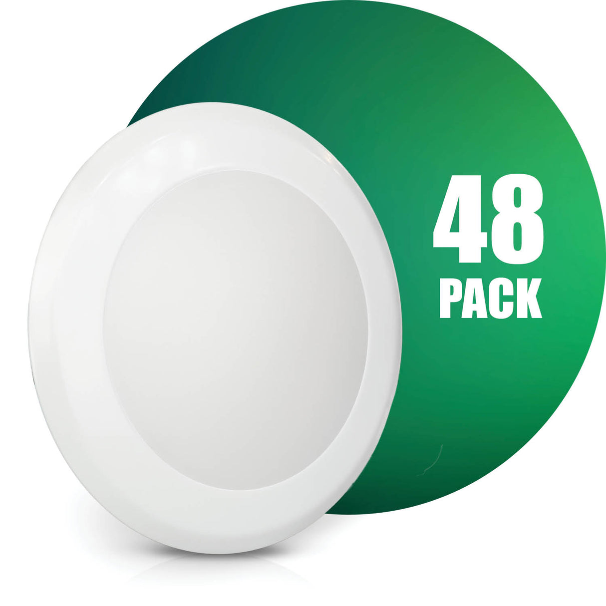 QPlus Plafonnier LED rond à intensité variable de 7,5 pouces, 15 W/1 050 lumens 