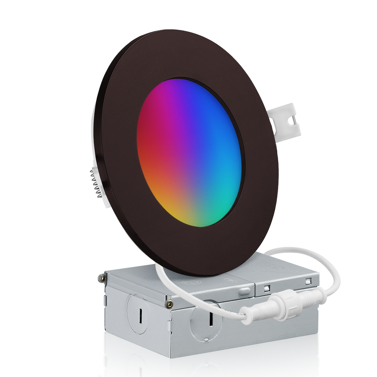 4 Inch Smart Recessed LED Lighting, Slim, WiFi-No Hub, RGB 16 Million Colors & Tunable White (2700K-6500K), Wet Rated, Works with Alexa & Google Assistant