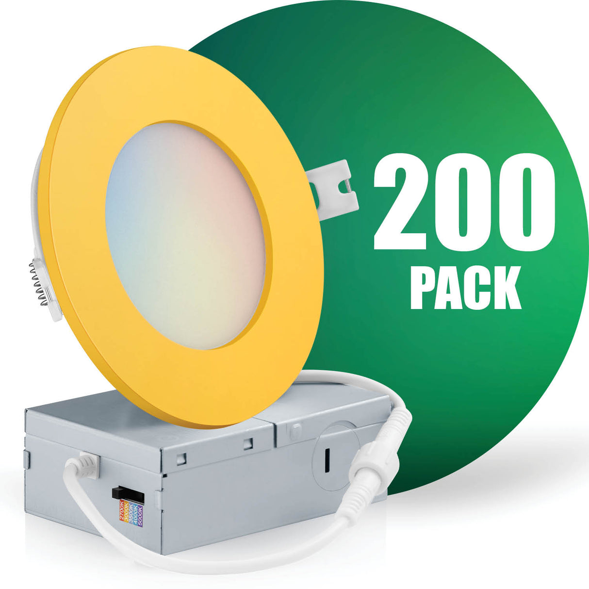 4 Inch Smart Recessed LED Lighting, Slim, WiFi-No Hub, RGB 16 Million Colors & Tunable White (2700K-6500K), Wet Rated, Works with Alexa & Google Assistant