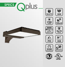 Load image into Gallery viewer, QPlus LED Parking Lot Shoebox Light Pole Fixture Daylight White 5000K in 150W, 300W &amp; 400W
