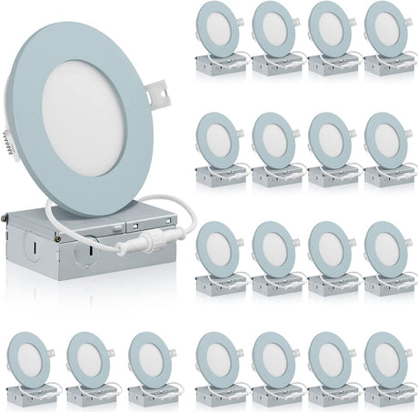 4 Inch Recessed LED Lighting, Slim, 4CCT Color Selectable from Wall Switch, Wet Rated