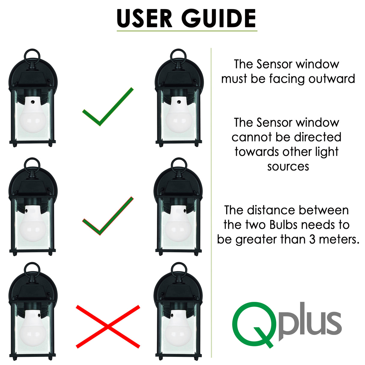 QPlus A19 LED Photocell Light Bulb, 10W, 750LM, 1CCT(3000K/4000K/5000K), Non-Dimmable, Dusk to Dawn Sensor, E26 Medium Screw Base, Energy Star Certified, UL Listed, 3 Year Warranty