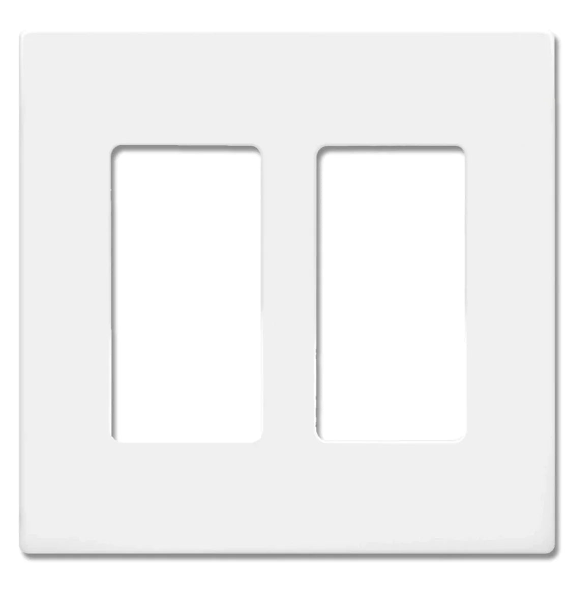 QPlus 1, 2, 3, 4 Gang Screwless Wall Plate, Standard Outlet Cover for Light Switch, Dimmer, GFCI and USB Receptacle for Residential and Commercial Use - White