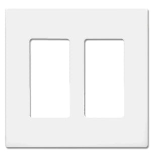 QPlus 1, 2, 3, 4 Gang Screwless Wall Plate, Standard Outlet Cover for Light Switch, Dimmer, GFCI and USB Receptacle for Residential and Commercial Use - White